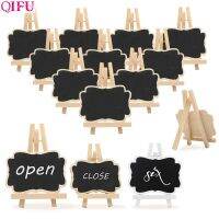 QIFU Wooden Mini Chalkboards Rustic Wedding Decoration Food Signs Price Tags Wedding Table Decor Weding Birthday Party Supplies