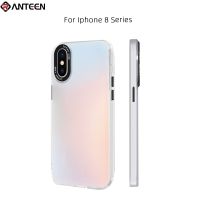 Anteen เคส Iphone 7 8 X XR XS MAX Plus,เคสแข็งป้องกันของกล้องกรอบเลเซอร์เนื้อด้านโปร่งแสงเปลี่ยนสีได้