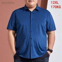 ขนาดบวก12xl 170กิโลกรัมแขนสั้นผู้ชายเสื้อขนาดใหญ่10xl ขนาดใหญ่9xl 8xl 6xl ธุรกิจฤดูร้อนปกเสื้อกองทัพเรือสีดำสีแดงสีขาว