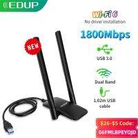 EDUP WiFi 6 USB Adapter Dual Band AX1800 USB3.0 Wireless Wi-Fi Dongle Drive Free Network Card WiFi6 Adapter For Desktop Laptop