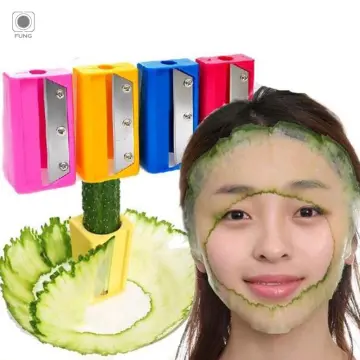 2 pack Cucumber Potato Slicer Cutter Peeler Food Facial Mask Beauty with  Mirror