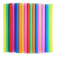 MONGKA 100 Pcs Jumbo Smoothie StrawsColorful Disposable Wide-mouthed Large Straw 210mm Length