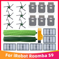 สำหรับ Irobot Roomba S9 9150 / S9 + บวก9550เครื่องดูดฝุ่นหุ่นยนต์ตัวกรอง Hepa แปรงด้านข้างหลักถุงหูรูดอุปกรณ์อะไหล่