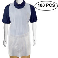 100pcsset White Cleaning Apron Transparent Easy Use Kitchen Aprons For Women Men Kitchen Cooking Aprons