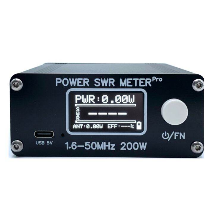 1.6-50MHz 0.5W-200W HF Shortwave Power SWR Meter Pro HF PWR SWR Meter ...