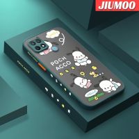 JIUMOO เคสสำหรับ OPPO A15 A35 4G,เคสโทรศัพท์เนื้อแข็งบางฝ้าดีไซน์ใหม่ลายการ์ตูนน่ารักคลุมทั้งหมดขอบซิลิโคนนิ่มกันกระแทกเคสป้องกันเลนส์กล้อง