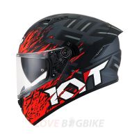 KYT NF-R Flaming Matt Grey/Red