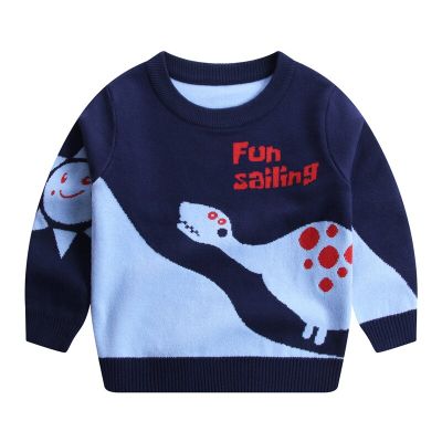 Winter Children Sweaters Kids Clothes Baby Boys Sweaters Dinosaur Pullover Long Sleeve Sweater Sport Knitwear Shirt