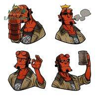 【HOT JJSGWIXLOOWEHG 541】EARLFAMILY สติ๊กเกอร์การ์ตูน Hellboy ติดรถ,สติ๊กเกอร์การ์ตูนอนิเมะไวนิลหน้าต่าง JDM ลำต้นสติกเกอร์ติดแล็ปท็อปคอมพิวเตอร์นรกสนุกสนานในการแต่งรถยนต์กราฟิกผู้ส่งสาร