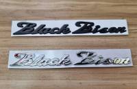 โลโก้ตัวอักษร แบล็กไบสัน แต่งเบนซ์ ชุบโครเมี่ยม / ดำด้าน R230 Mercedes Benz Metal modified black bison car sticker logo