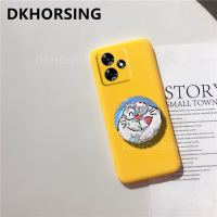 DKHORSING เคสใหม่สำหรับ Realme C53 2023ซิลิโคนนุ่มเคสโทรศัพท์ผิว REALMEC53สัมผัสกับฝาปิดมีที่ยึดการ์ตูนโดราเอมอนน่ารักหมี