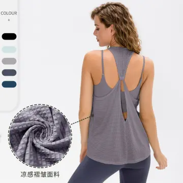 Women's Quick Dry Yoga Vest Cover-up Crew Neck Sleeveless Shirt