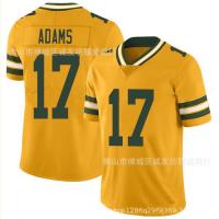 ▥☬ NFL Football Jersey Packers 17 Yellow Packers Davante Adams Jersey