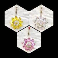 ? จิวสะดือเกาหลี สีเงิน ประดับคริสตัลแท้ swarovski ขนาดก้าน 1.6 mm ความยาวทั้งหมด 2.5 cm สินค้าจริงสวยงามมาก งานพรีเมี่ยม