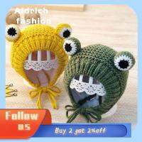 ALDRICH FASHION เด็กชายหญิง ผ้ากำมะหยี่ น่ารัก หมวกบีนนี่แบบหนา Baby Frog Hat หมวกคริสต์มาส หมวกถักนิตติ้ง