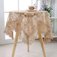 Corinada Lace Rose Flowers Tablecloth Towel Home Kitchen Room Decoration Dinning Coffee Table Cloth Hollow Embroidery Runner Cover