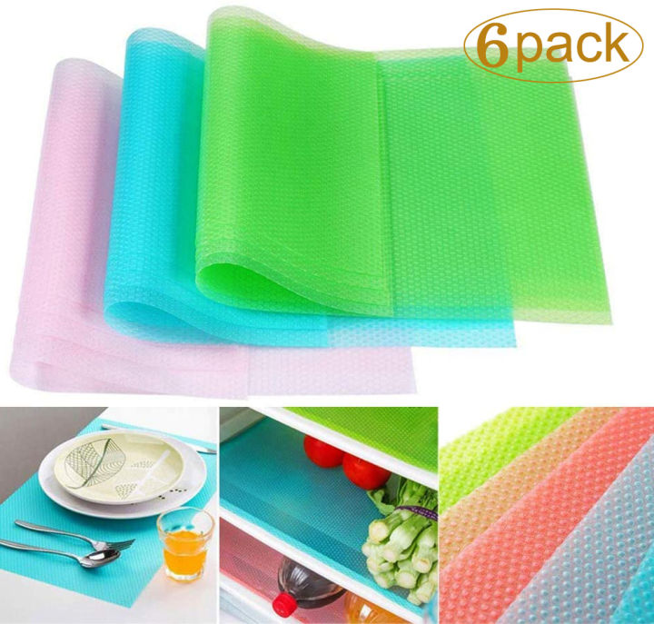 2pcs Waterproof Eva Refrigerator Mats, Simple & Oil Resistant Fridge Pads  For Kitchen