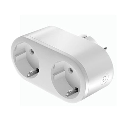 Switch Plug Dual Socket EU Adapter Tuya Smart Life Remote Control Monitoring Power Outlets Alexas