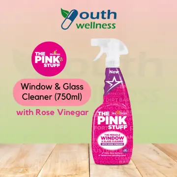Window & Glass Cleaner With Rose Vinegar - The Pink Stuff