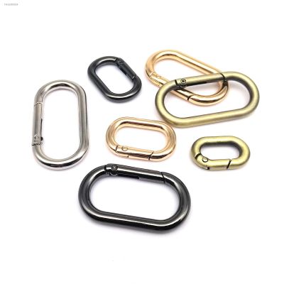 ☞ 5pcs Metal Oval Spring O Ring Openable Leather Bag Handbag Belt Strap Buckle Carabiner Connect Key Dog Chain Snap Clasp Trigger