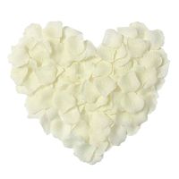 100 Pcs/Set Silk Rose Petals Artificial Rose Flower Petal for Wedding Party Home Hotel s Day Decoration, White