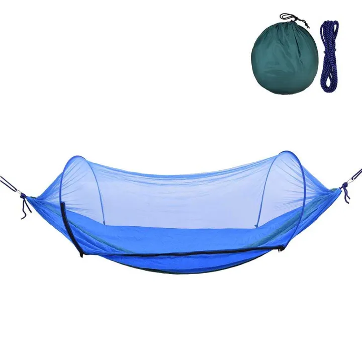 Outdoor Camping Hammock with Mesh Mosquito Bug Net Hanging Swing