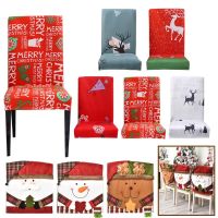 Christmas Chair Covers Elastic Stretch Universal Size Dining Chair Cover Case for Kitchen Xmas Home Party Decoration Gift