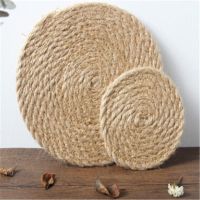 【CW】 Rattan Placemats Cup Coaster Dining Table Insulation Pot Holder Wicker Drink Accessories