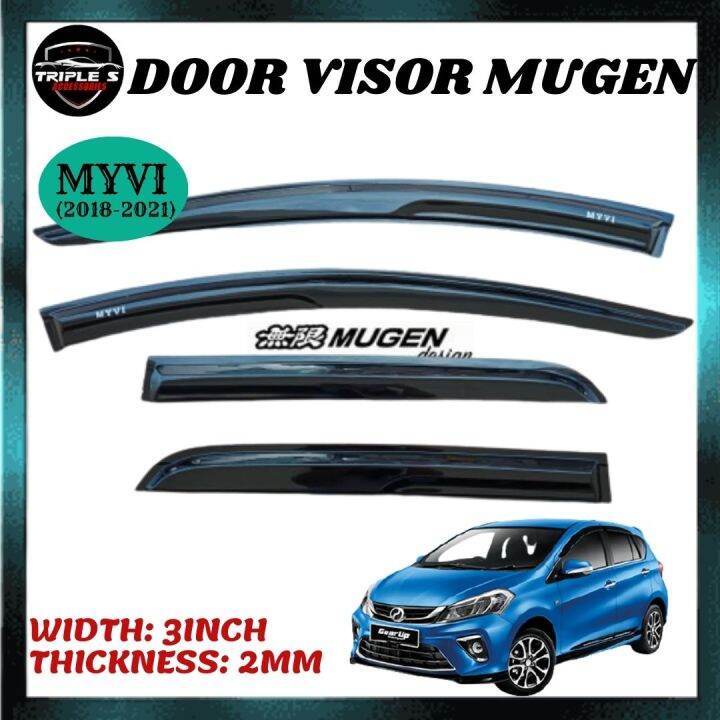 Perodua Myvi GearUp 2018-2023 Door Visor Mugen Style Air Press Sun ...