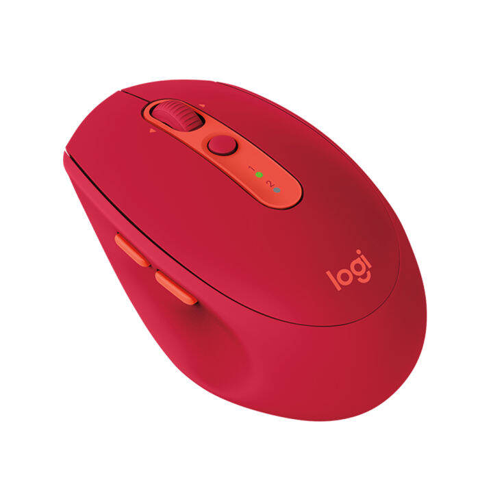 logitech-m590-multi-device-silent-เม้าส์ไร้สาย-เสียงคลิกเบา-สีแดง-ของแท้-ประกันศูนย์-1ปี-ruby