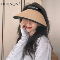 【Huieson】หมวกกันแดดผู้หญิง,ป้องกันแสงแดดในฤดูร้อนไวนิลอัพเกรดขอบใหญ่หมวกฟางบังแดดระบายอากาศได้สายรัดหมวกบังแดด