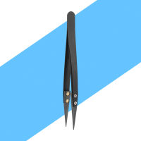 5.1 Stainless Steel Ceramic Pointed Tip Tweezer Heat Resistant Anti-acid Anti-static