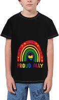 Pride Month LGBTQ Gay Pride Ally T- Shirt Short Novelty for Boys and Girl