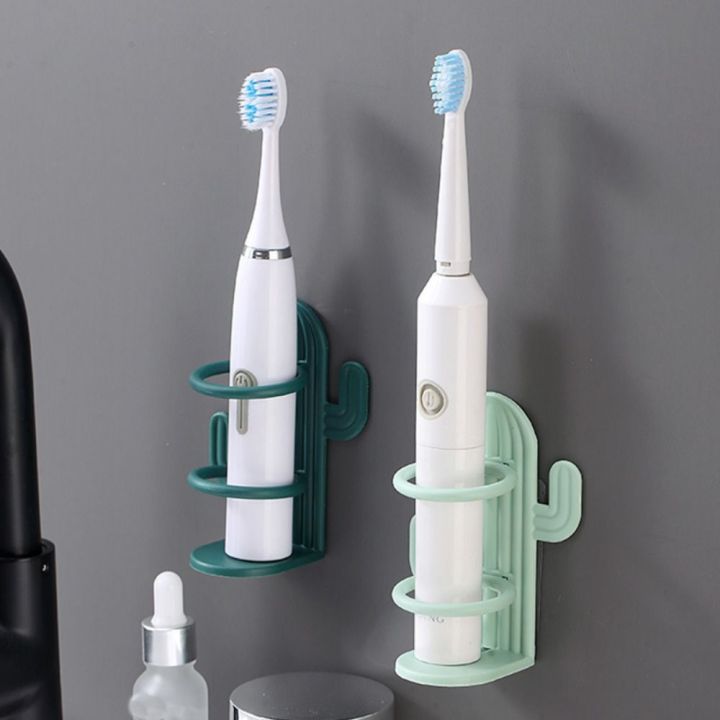 enddiiyu-รูปร่างแคคตัส-ที่ใส่แปรงสีฟัน-ระบายน้ำได้รวดเร็ว-อุปกรณ์ติดผนัง-ชั้นเก็บแปรงสีฟันไฟฟ้า-ทนทานต่อการใช้งาน-punch-free-ของใช้ในห้องน้ำ