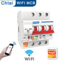 Wifi MCB Smart Switch TUYA APP 1P 2P 3P 4P 16A-80A AC230V เบรกเกอร์อัจฉริยะ 6/10ka รีโมทคอนโทรลไร้สาย Smart Life-Souyine