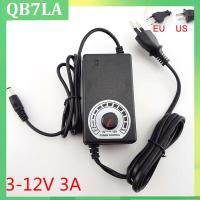 Universal 3V-12V 3A AC Adjustable Power Supply Adapter DC Plug Connector Adapter Voltage 220V 110V 36W EU US plug QB7LA Shop