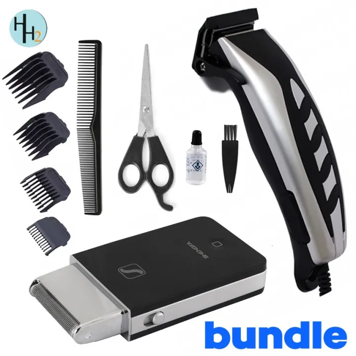 Bundle Shengfa Rechargeable Shaver For Men With Jinghao Jh Hair Trimmer Clipper Set