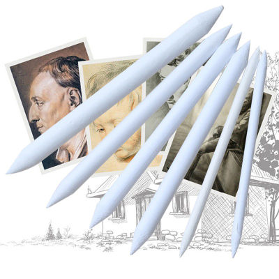 6 ชิ้นข้าวขาวกระดาษปัดน้ำฝนปากการ่างรอยเปื้อนกระดาษปากกาแปรงสำหรับภาพวาดศิลปะนักเรียน T5D7