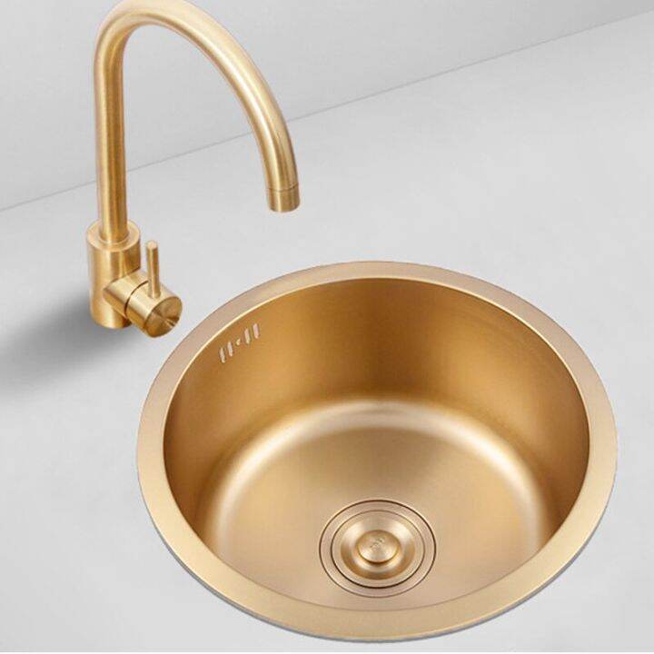 Gold Kitchen Sink Nano 304 Stainless Steel Sink Undermount Mini Small