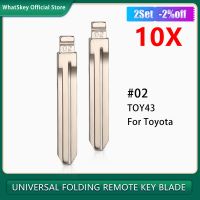 10ชิ้นกุญแจ Toy43แบบยังไม่ได้เจียระไนโลหะ02สำหรับ Keydiy/xhorse สำหรับโตโยต้าแคมรี่คอโลร่า Rav4สูง Vios Scion Yaris Kd