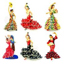 ◊ New Hand-painted Spain Famenco Fan Dancer 3D Fridge Magnet Travel Souvenir Refrigerator Magnetic Stickers Gift