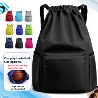 Men/Women Drawstring Pocket Backpack 2023 New Nylon Waterproof Backpack Large Capacity Drawstring Travel Bag Fitness Sports Bag 【AUG】