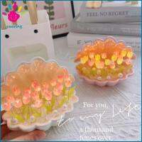 SEEDING รูปร่างดอกทิวลิป เซรามิค DIY SHELL TULIP Night Light ดอกไม้20ดอก ใช้พลังงานแบตเตอรี่ ไฟบรรยากาศทิวลิป ประณีตประณีตประณีต ดอกไม้จำลอง ไฟกลางคืน LED สำหรับ3D ห้องนอนและห้องนอน