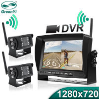 GreenYi 1280X720ความละเอียดสูง AHD ไร้สายรถบรรทุก DVR Monitor 7 "Night Vision ย้อนกลับสำรองบันทึก Wifi กล้องสำหรับรถบัสรถ