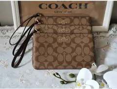 Coach CB851 Jamie Wristlet In Signature Canvas With Varsity Motif NET Org  $178