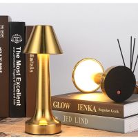 ✽ Mini gold table lamp decorative Led China cordless light touch switch dimming portable table lamp for restaurant hotel bar