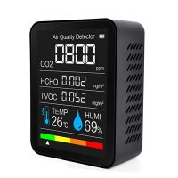 Portable 5 in 1 Carbon Dioxide Detector CO2 Detector HCHO TVOC Air Quality Monitor