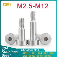 1/ 2/ 5/10pcs M2 M2.5 M3 M4 M5 M6 M8 M10 M12 304 Stainless Steel Hex Hexagon Socket Head Roller Bearing Shoulder Screw Bolt Nails Screws Fasteners