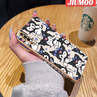 JIUMOO เคส A8สำหรับ OPPO A31 2020เคสการ์ตูนลายแฮปปี้คูโรมิใหม่กรอบสี่เหลี่ยมเคลือบพื้นผิวเคสนิ่มซิลิกาเจลกันกระแทกเคสมือถือรวมเลนส์กล้องถ่ายรูปฝาครอบป้องกัน