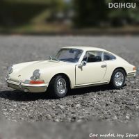 WELLY 1:24 1964 Porsche 911รถสปอร์ตสีเบจแบบจำลองรถโลหะผสมโมเดลรถยนต์ของตกแต่งงานฝีมือเครื่องมือของเล่นของขวัญ